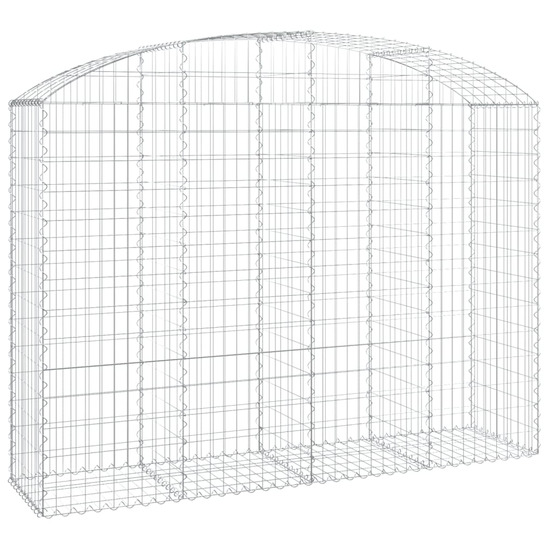 Panier de gabions arqué 200x50x140/160 cm fer galvanisé