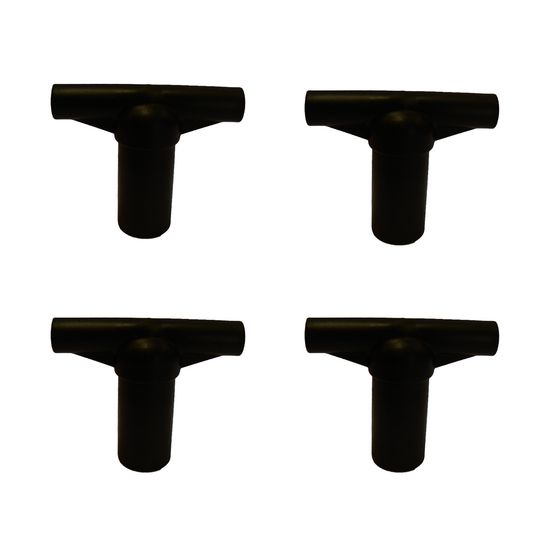 Kangui lot de 4 capuchons t-section pour arceau de filet de trampoline ø 32 mm