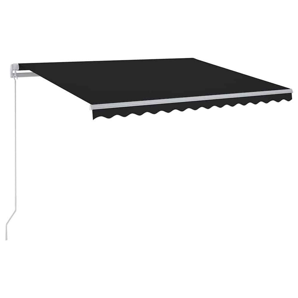 Auvent manuel rétractable avec led 300x250 cm anthracite
