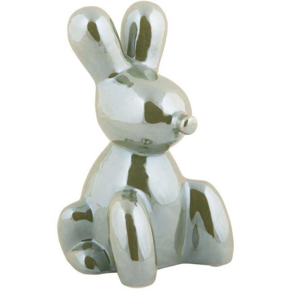 Statue en céramique balloon bunny vert