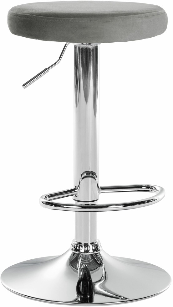 Tabouret de bar ponte velours chrome