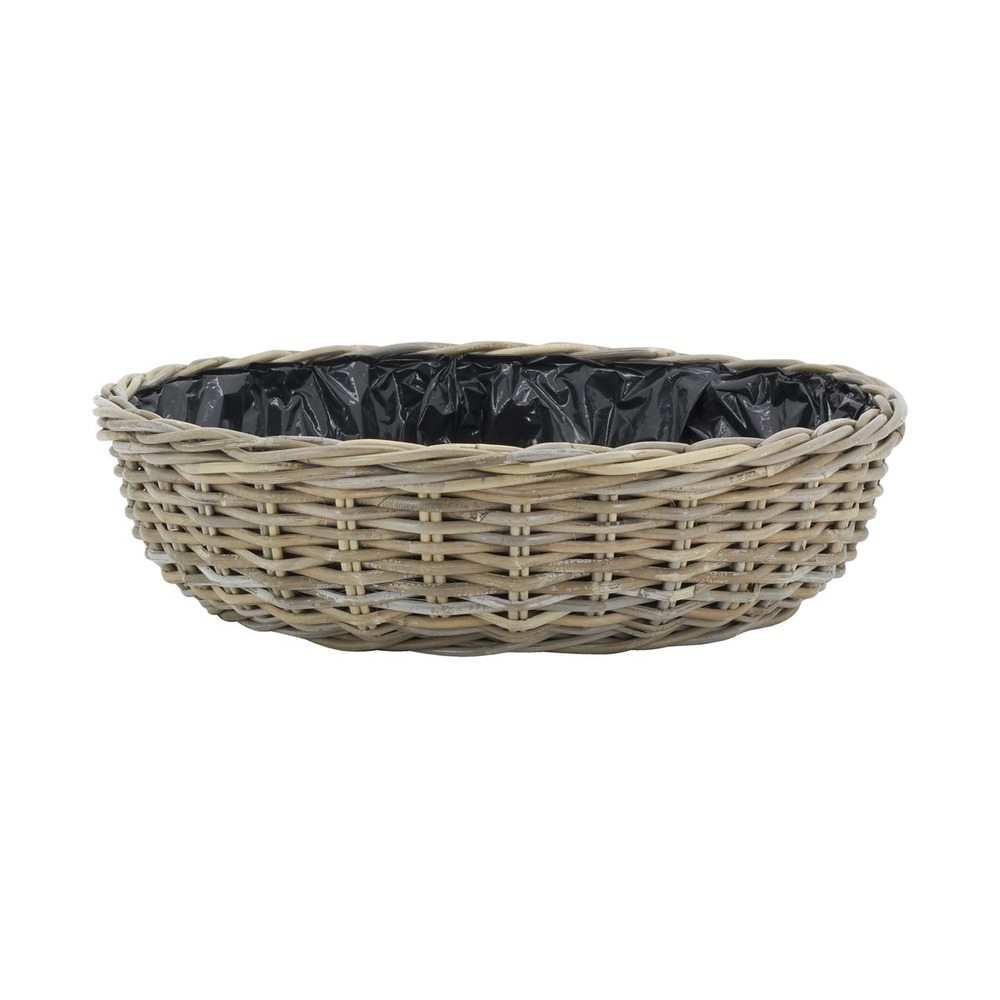 Corbeille ronde en poelet doublé plastique