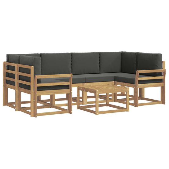 Ensemble de canapés d'extérieur 7 pc blanc et anthracite