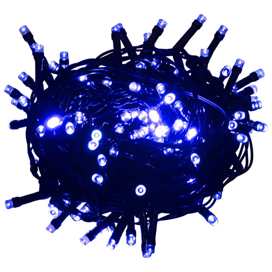 Guirlande lumineuse 400 led bleu 40 m 8 effets lumineux