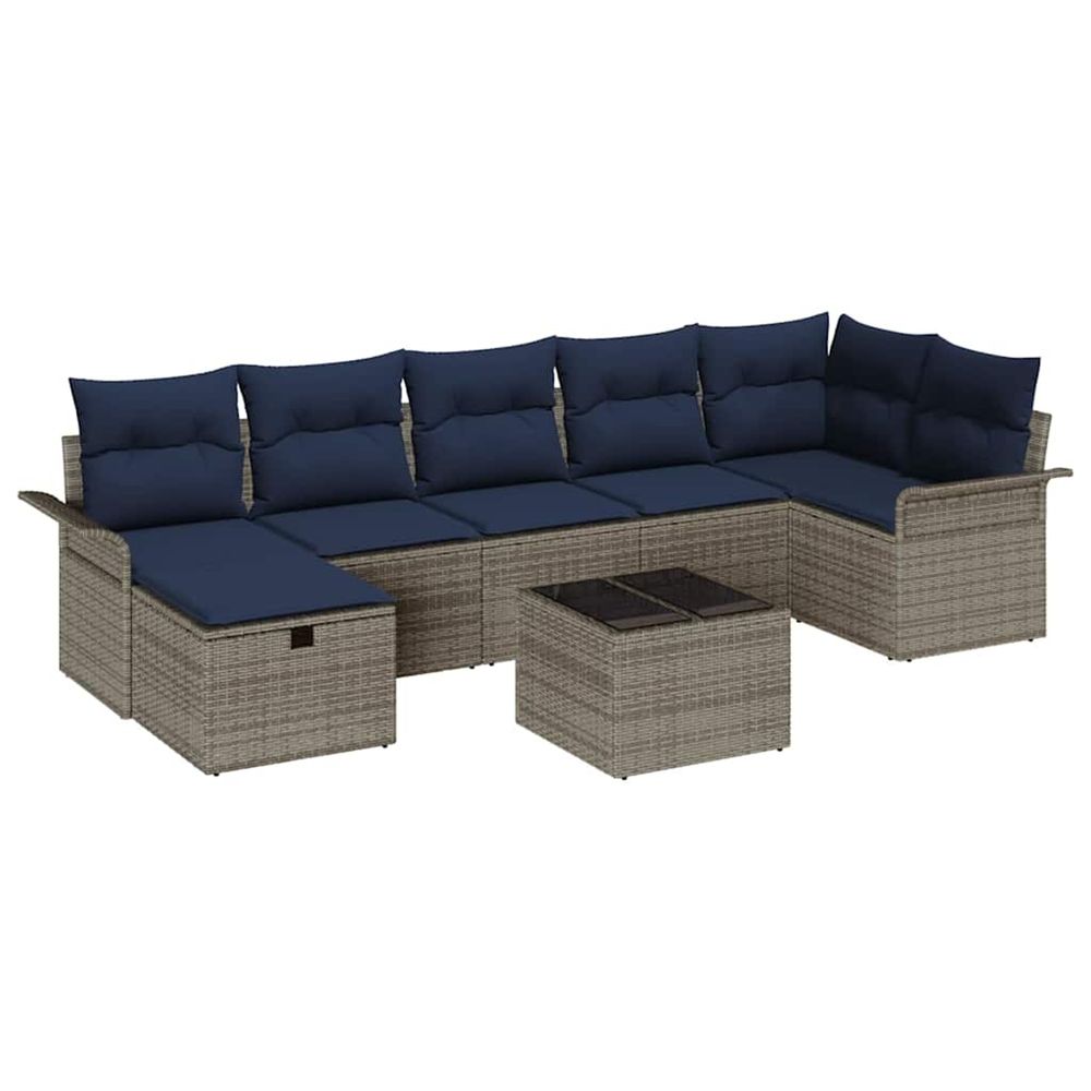 Ensemble de canapé de jardin 8 pc poly rotin