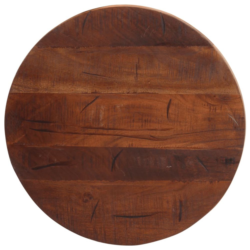 Dessus de table ø 50x3,8 cm rond bois massif de récupération