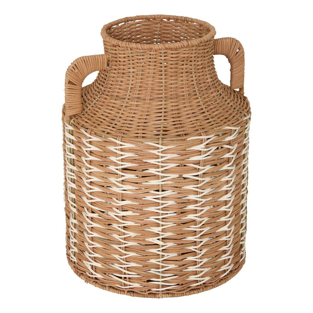 Vase soro en rotin avec anses 28x28x37cm marron