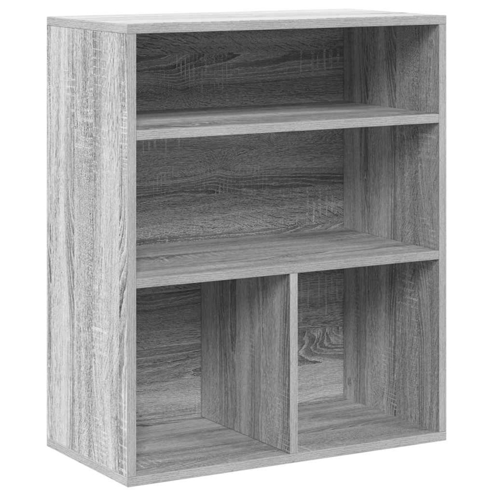 Bibliothèque sonoma gris 60x30x71,5 cm bois d'ingénierie