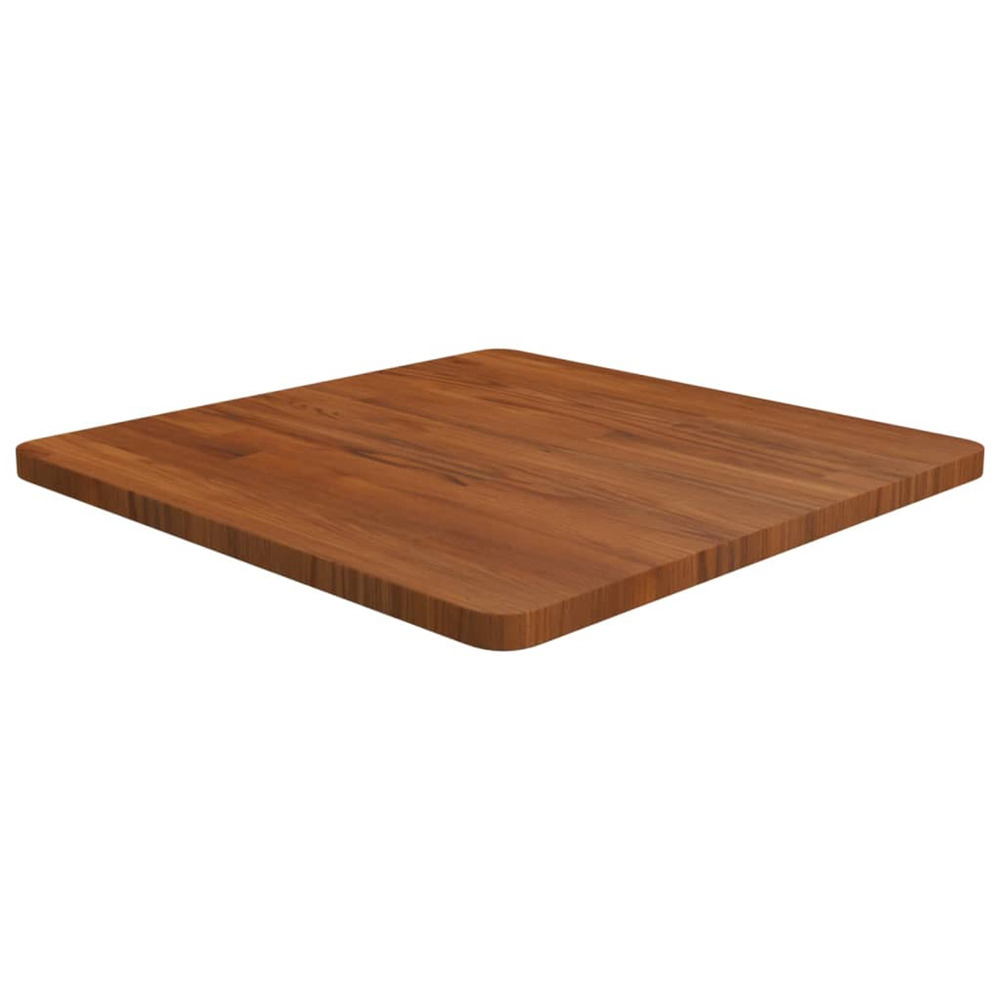 Dessus de table carré marron foncé60x60x2,5cm bois chêne traité