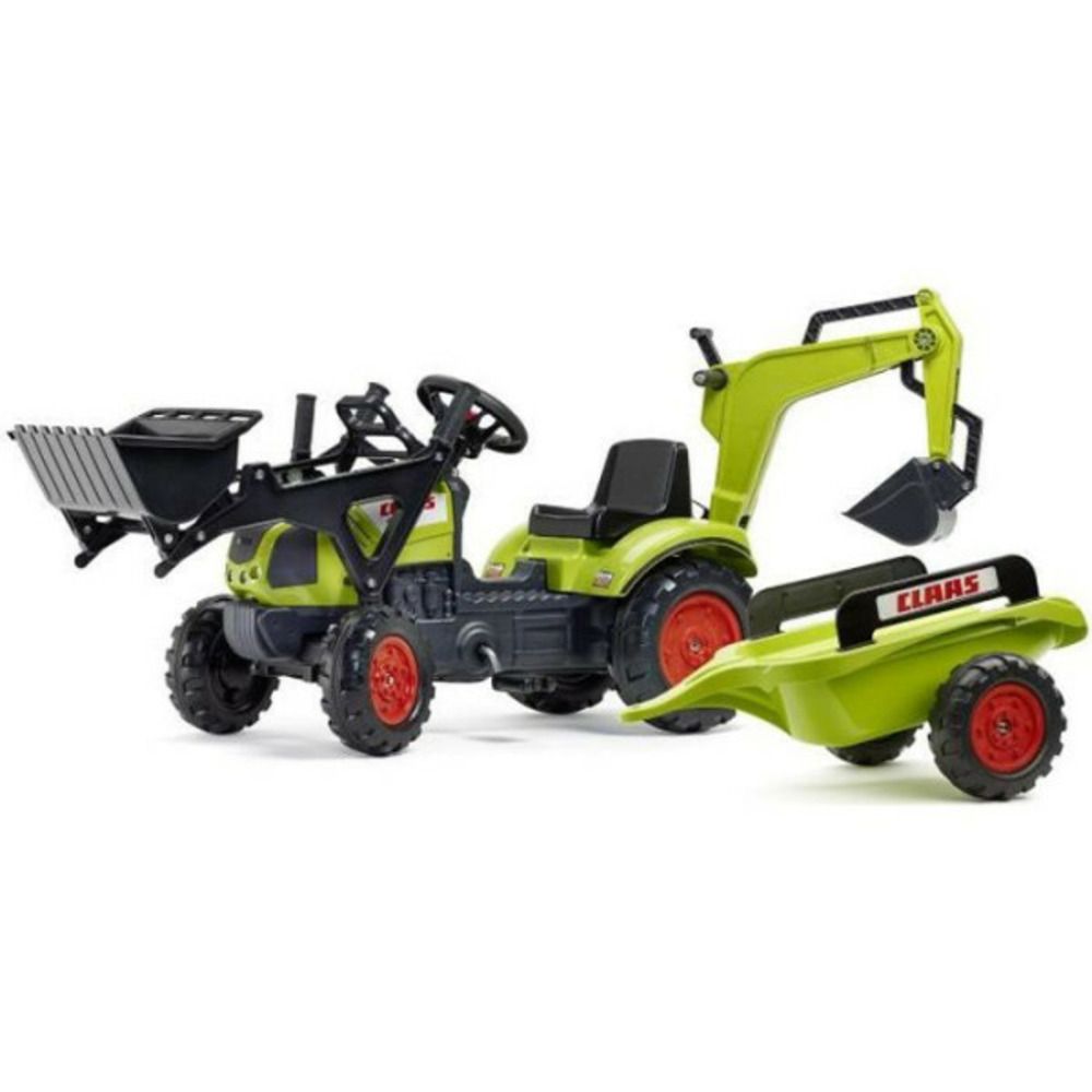 Tractopelle a pédales - - claas - des 2 ans - 100% fabriqué en france - 60% de plastique recyclé