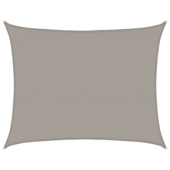 Voile d'ombrage 160 g/m² rectangulaire gris clair 6x7 m pehd