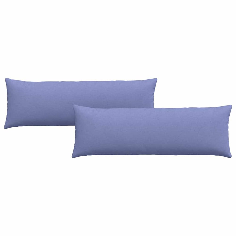 Coussins de canapé 2 pc tissu bleu denim 120 x 40 cm