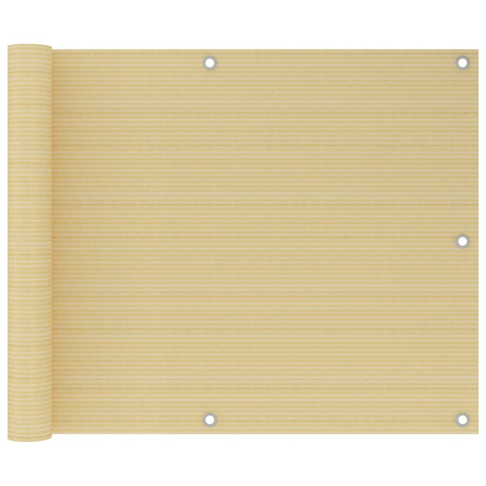 Écran de balcon beige 75x400 cm pehd
