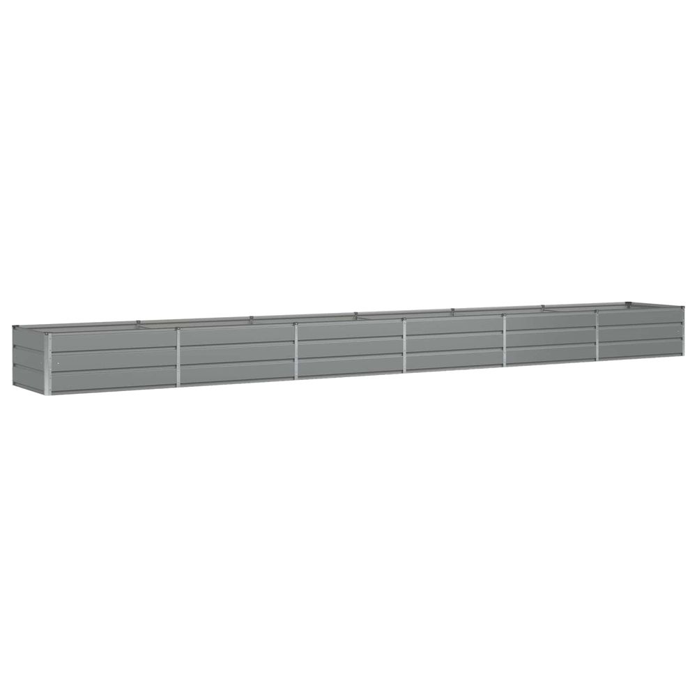 Jardinière gris clair 600 x 80 x 45 cm acier
