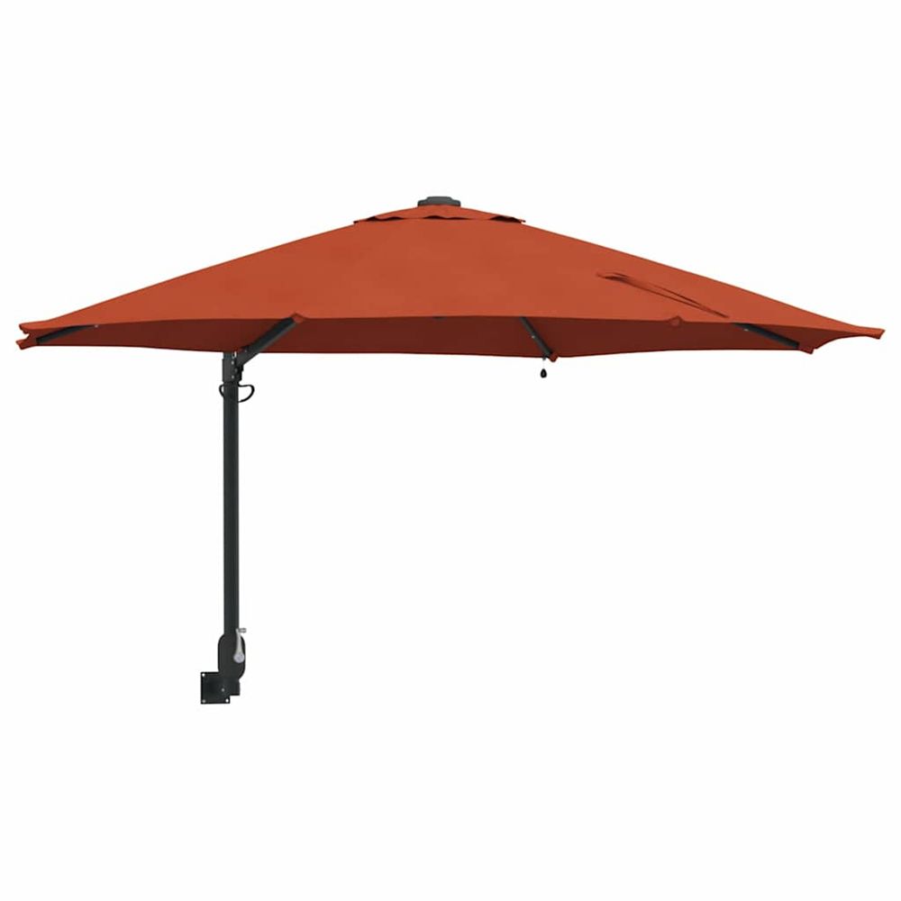 Parasol de jardin 248 x 248 x 148 cm polyester et acier