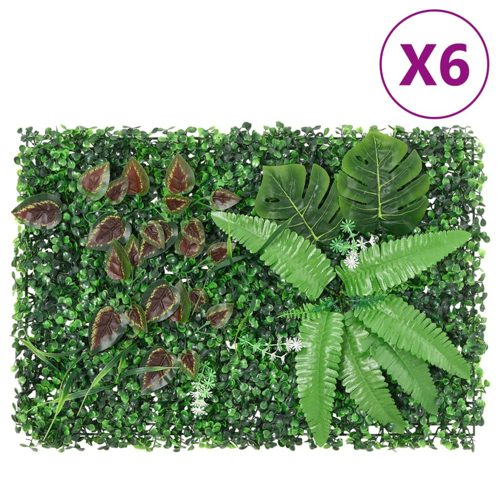   clôture à plantes artificielles 6 pcs vert 40x60 cm