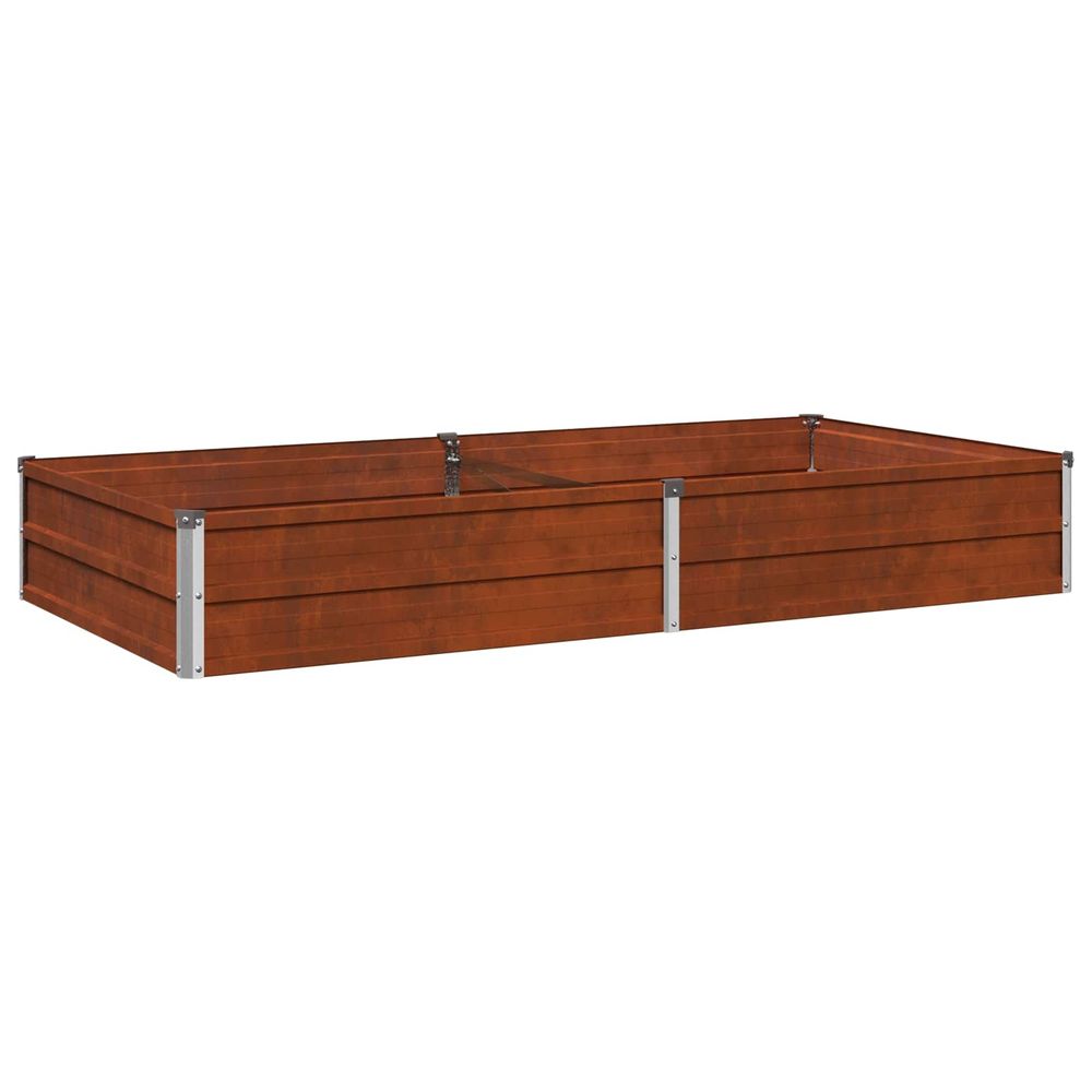 Jardin surélevé rouillé 160 x 80 x 24 cm corton