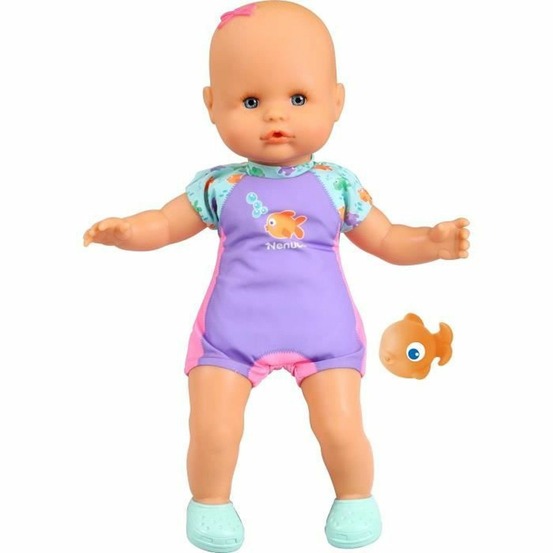 Poupon et son poisson - gptoys - nenuco - mon premier bain - nfn88 35 cm - des 10 mois
