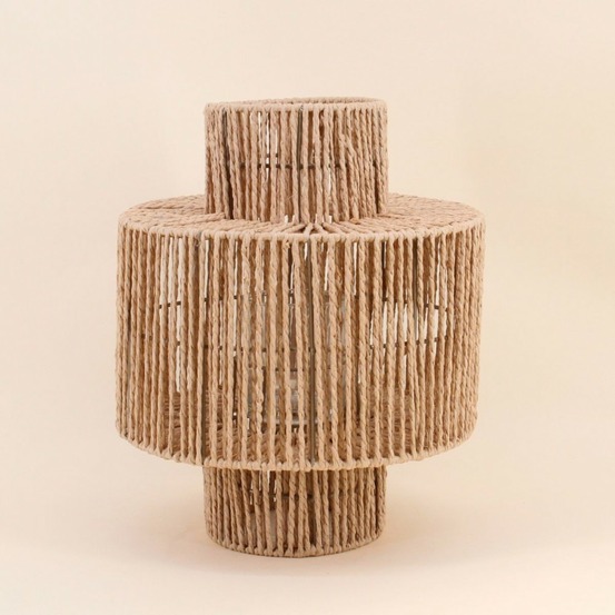 Lanterne ronde en corde 38x30cm