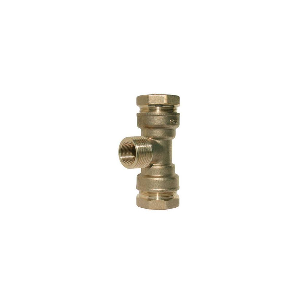 Raccord en t compression pe laiton | sortie centrale mixte pn16 - ø a: 63mm___ø