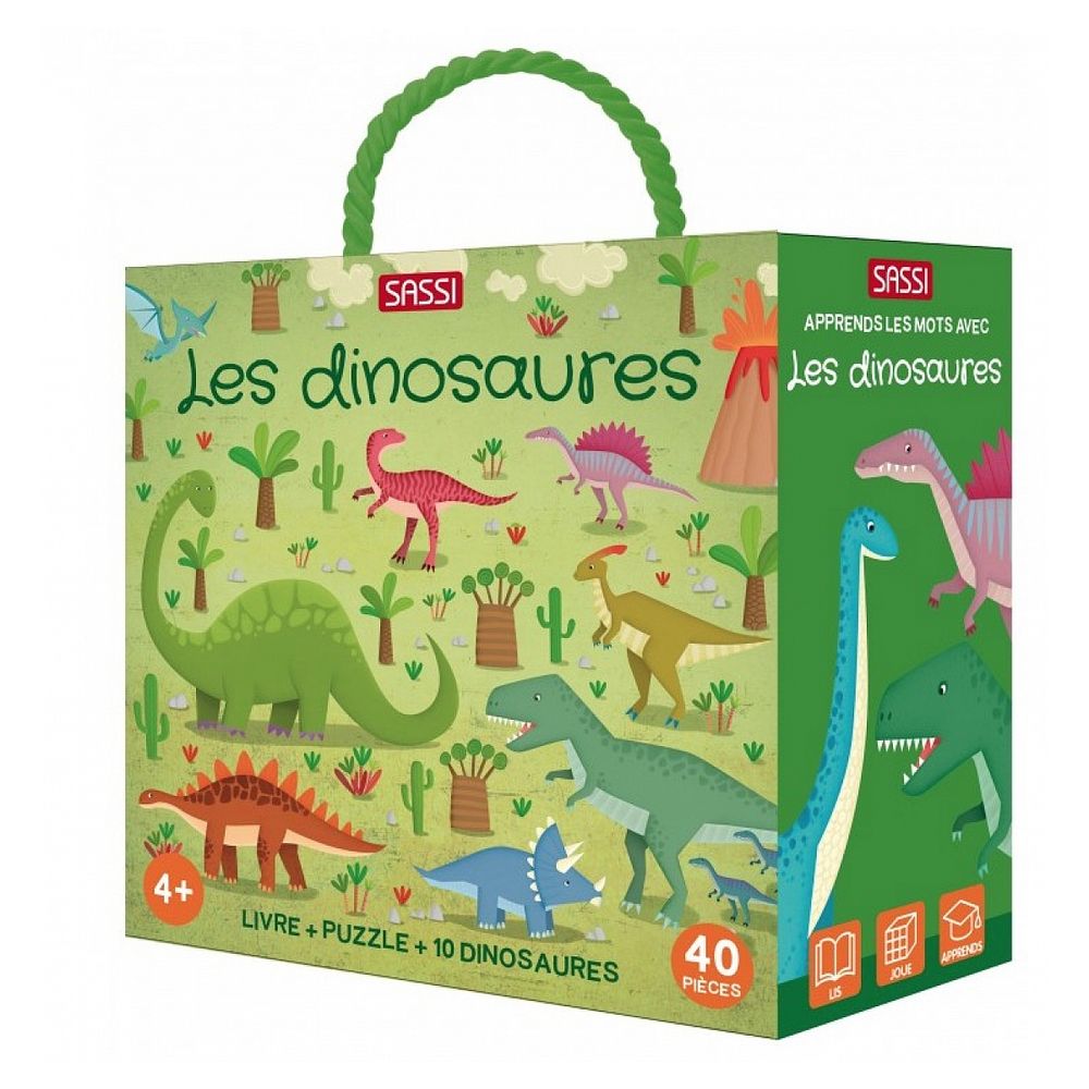 Qbox les dinosaures livre et puzzle