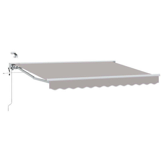 Auvent rétractable électrique gris clair et blanc 3 x 2,5 m