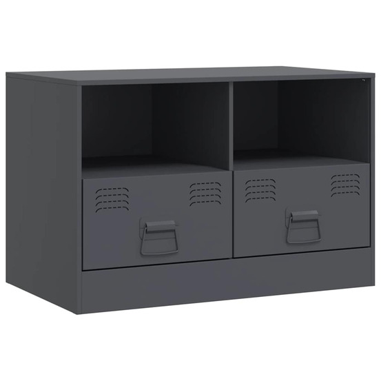 Meuble tv anthracite 67x39x44 cm acier
