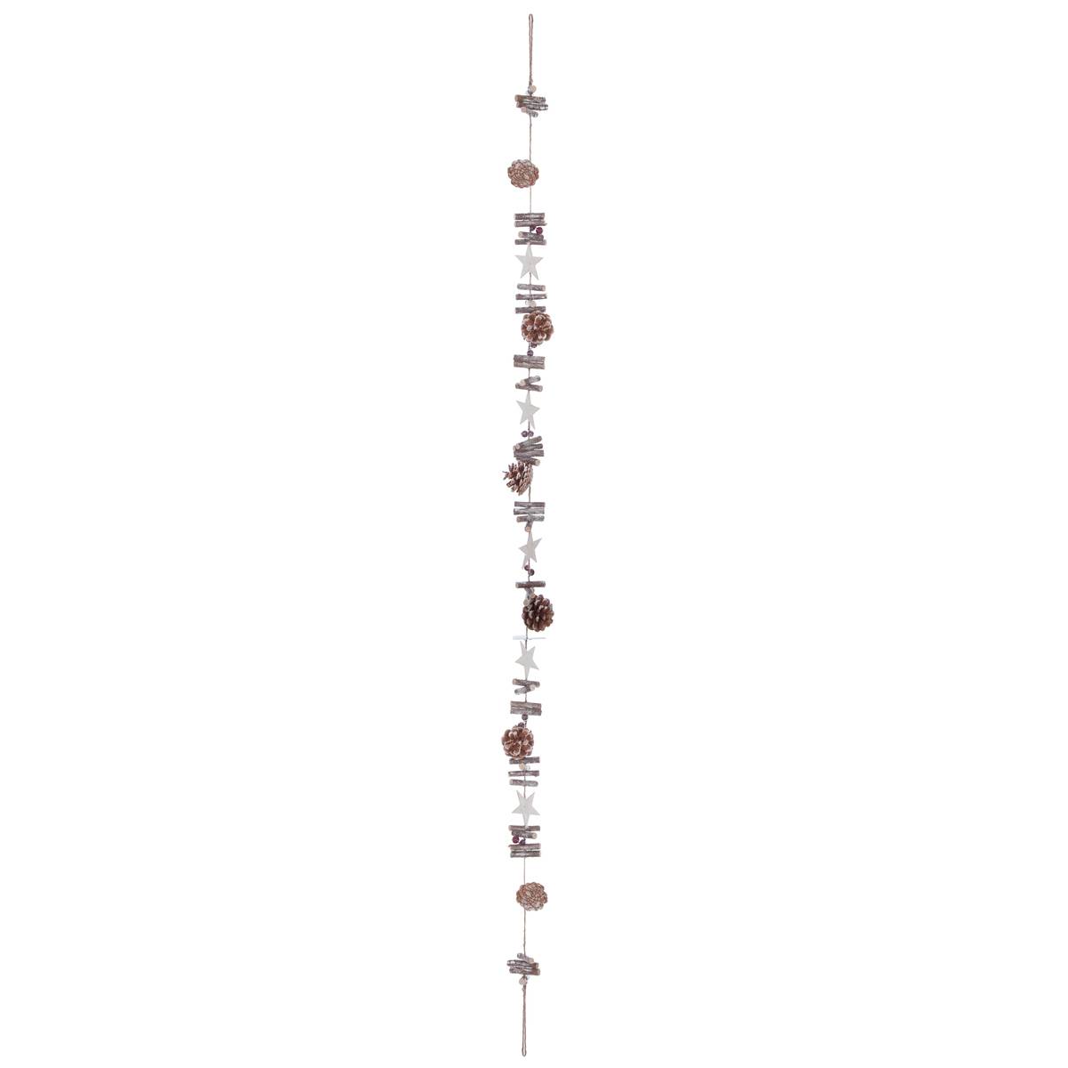 Guirlande de décorée "atelier des lutins" etoiles pin 150cm