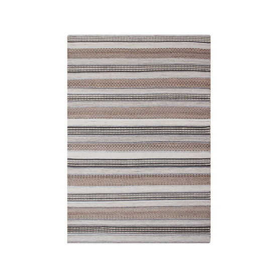 Tapis tissé à la main marron et gris 160 x 230 cm