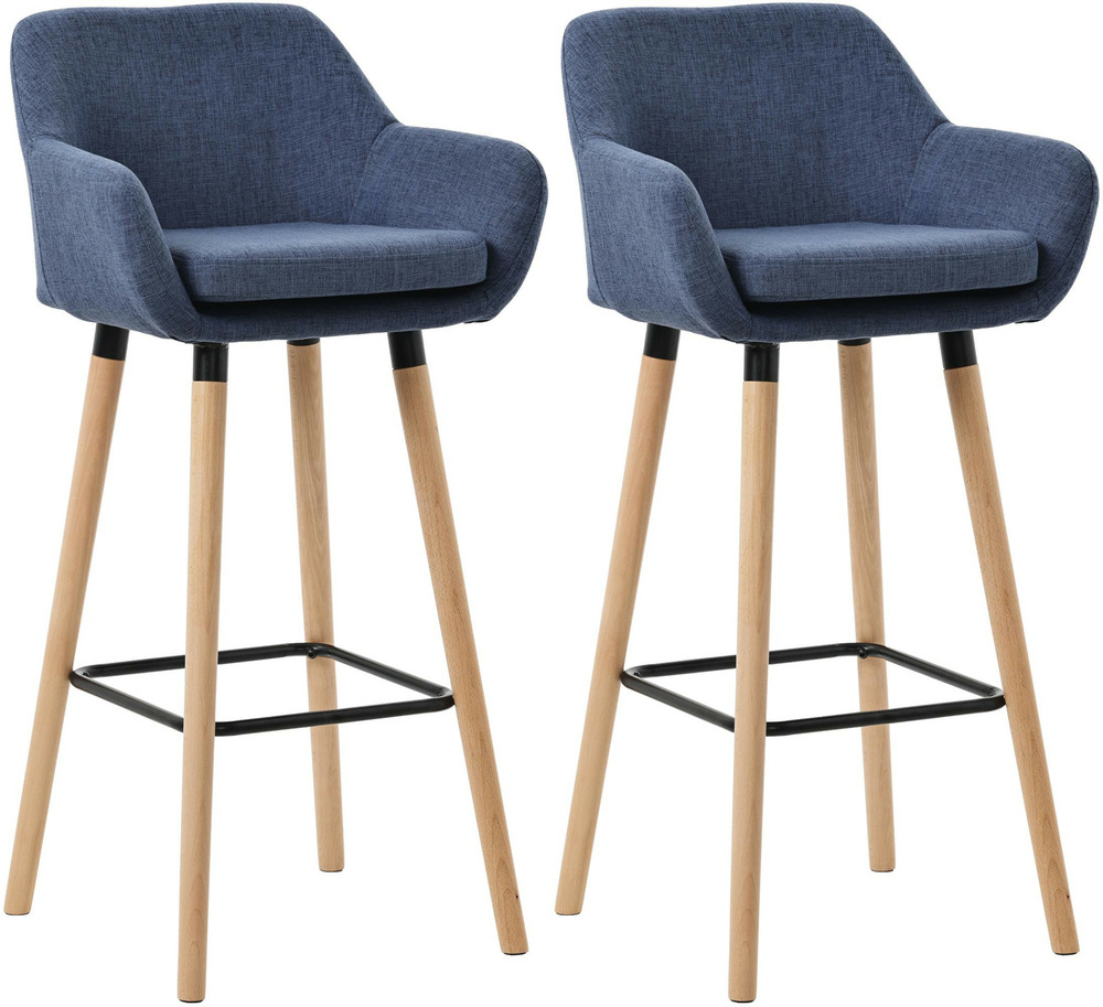 Lot de 2 tabourets de bar grant tissu