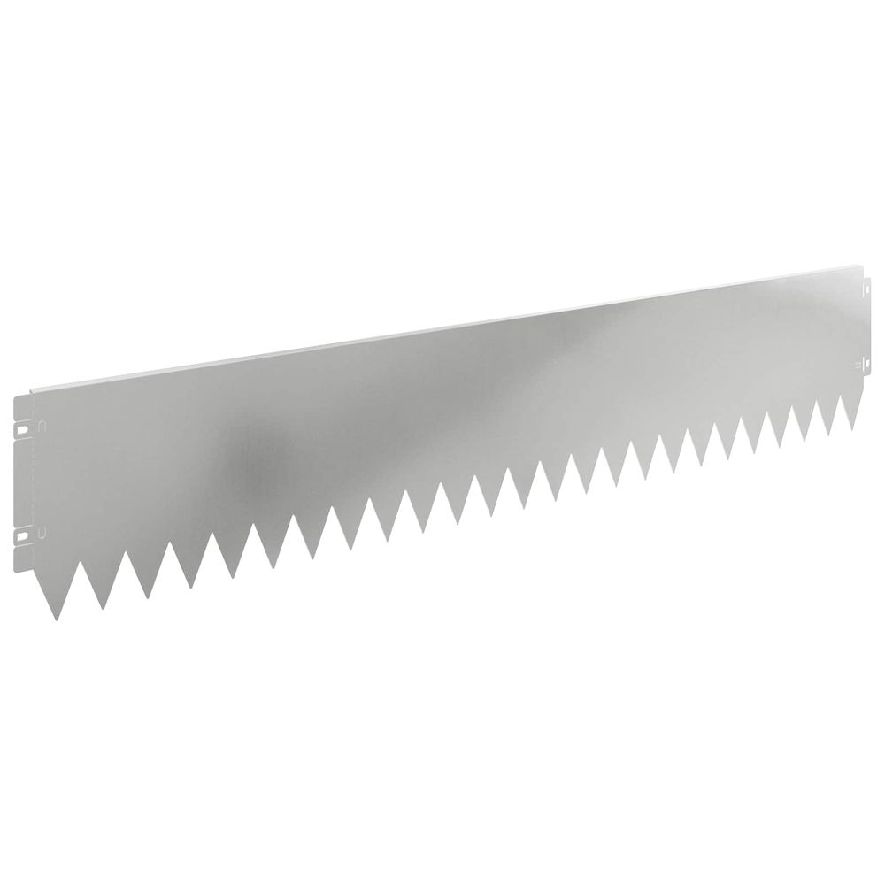 Bordure de pelouse 30 pc 103 x 20 cm acier argenté