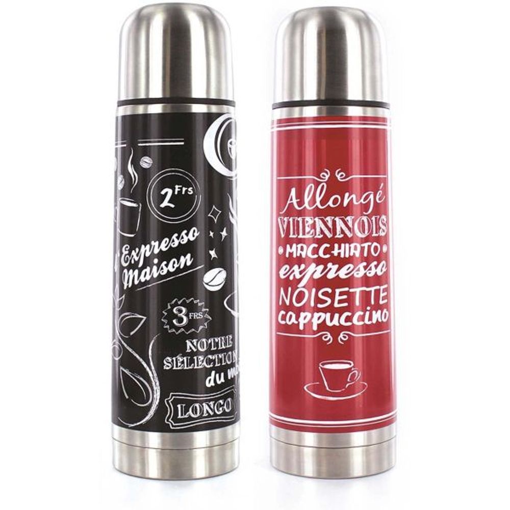 Bouteille de transport en inox 450 ml (lot de 2)