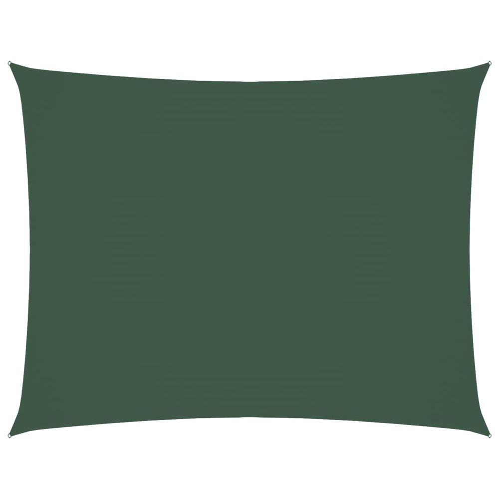 Voile de parasol tissu oxford rectangulaire 5x7 m vert foncé