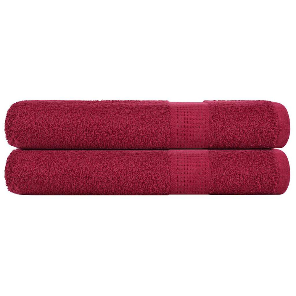Serviettes de sauna frogn 2 pcs bordeaux 80x200cm 360 g/m²