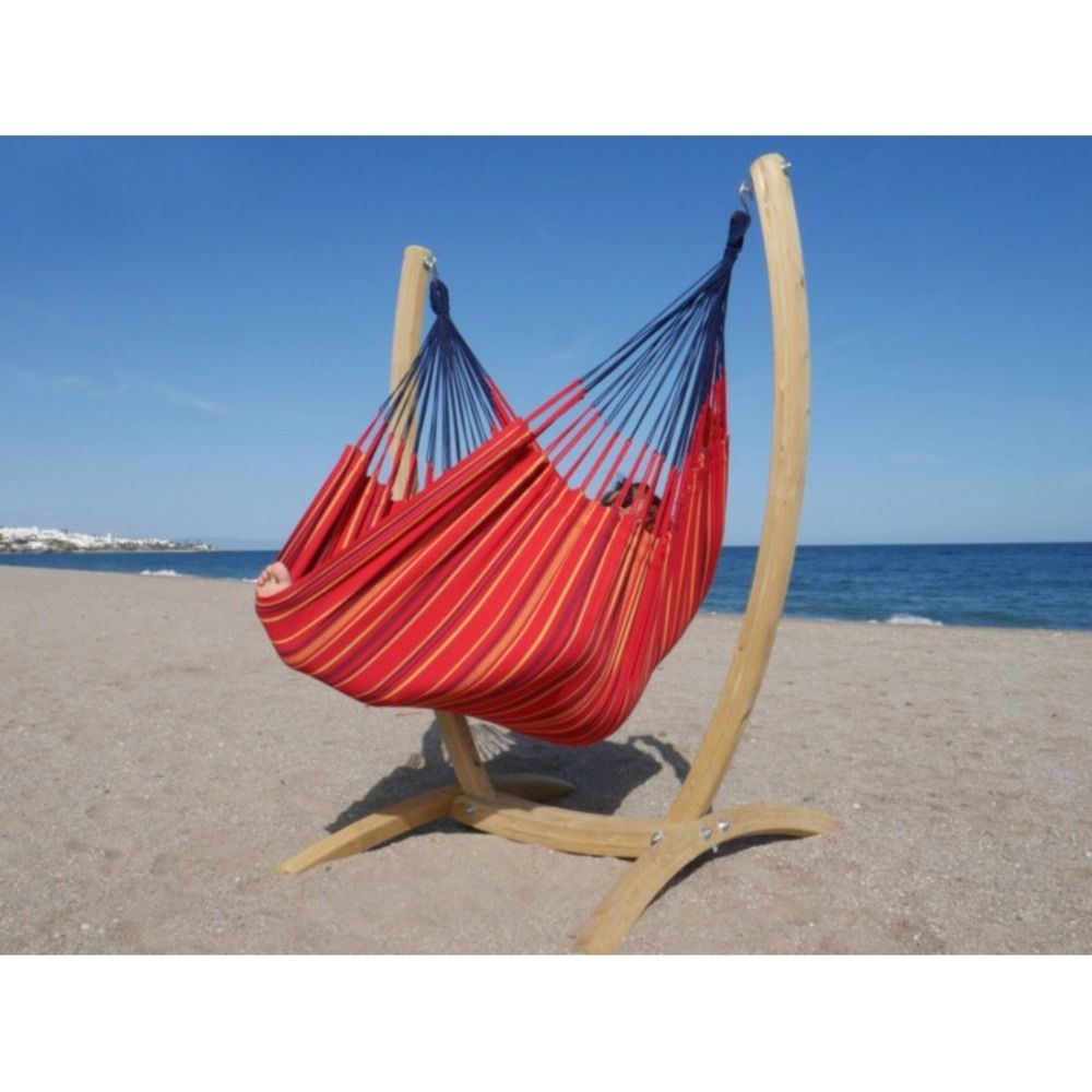 Hamac chaise avec support bois grenade xxl