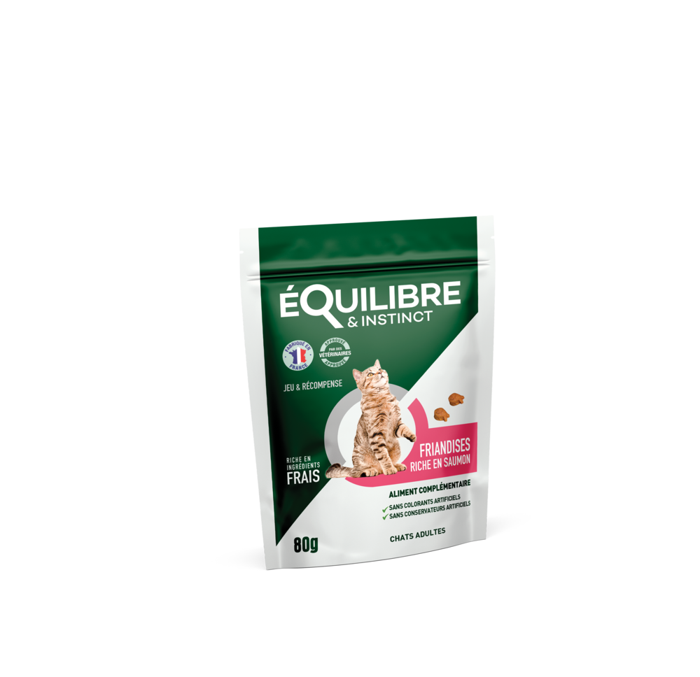 Equilibre & instinct - friandises au saumon pour chat 80g