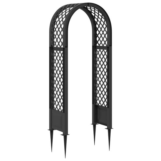 Arche à roses avec pointes pp anthracite