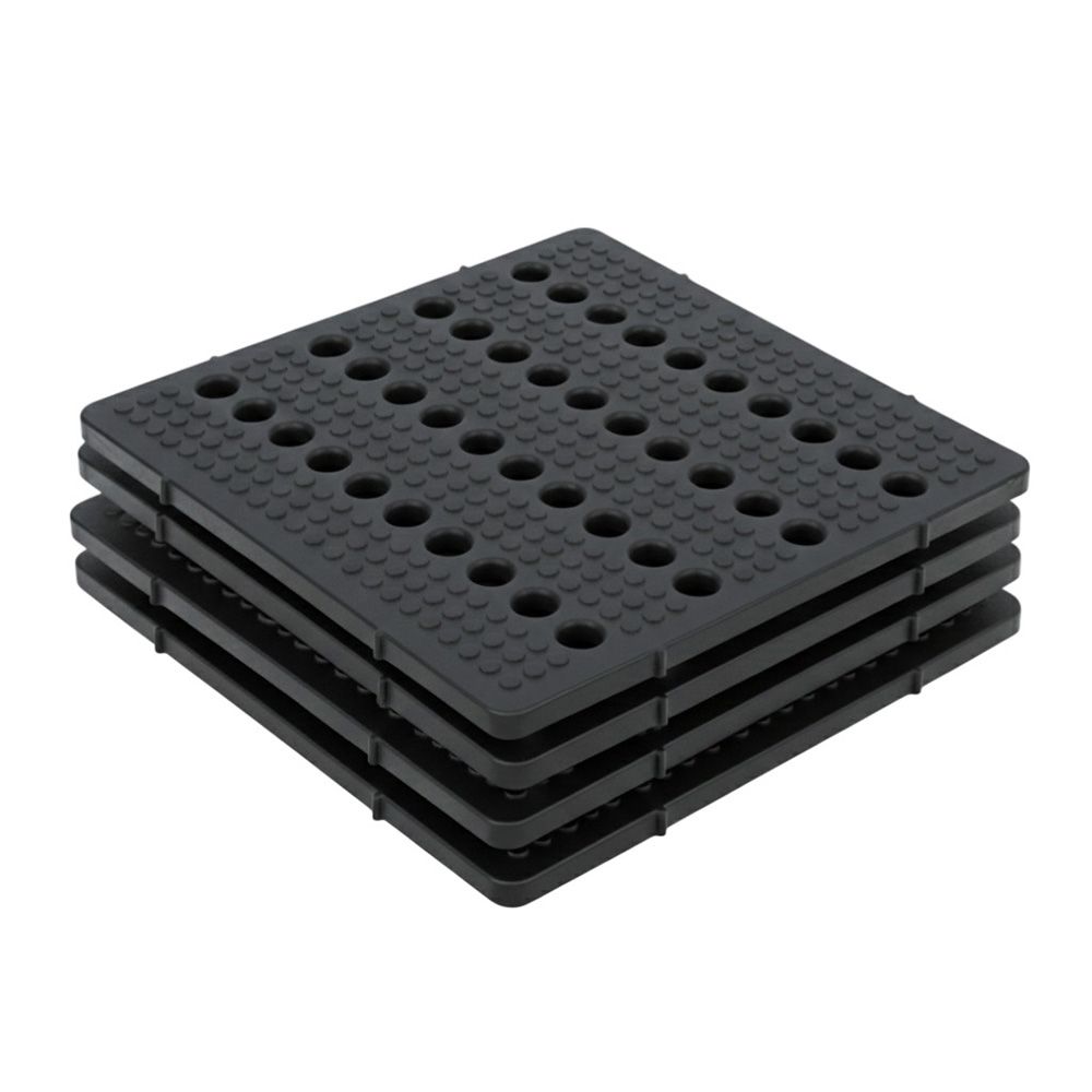 Gripsquare 50 - lot de 4 - plaque pehd antidérapante - plast'up rotomoulage