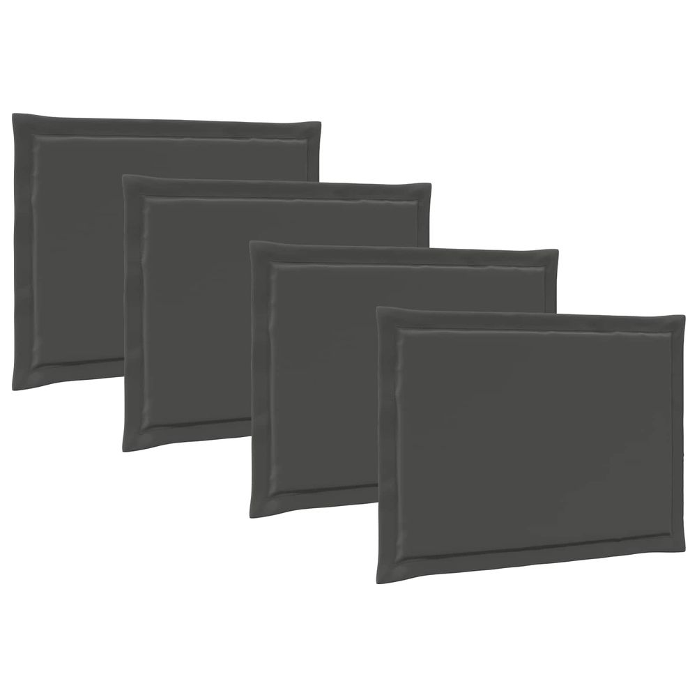 Coussins de siège 4 pc polyester anthracite 47 x 36 x 2 cm