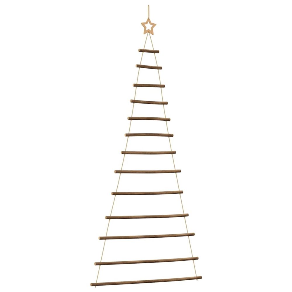 Sapin de noël suspendu avec étoile supérieure 86 x 180 cm branche naturelle