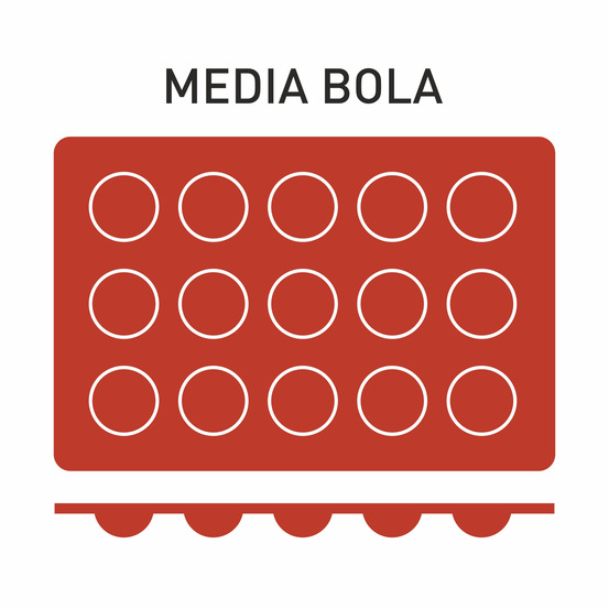 Moule silicone 15 demi-sphères ø 40 mm - pujadas