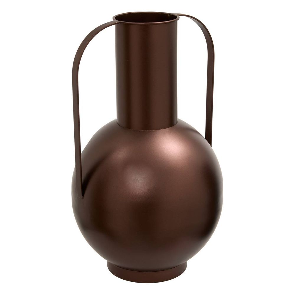 Vase en métal barrel h.42,5cm chocolat
