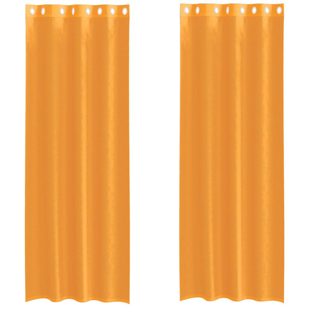 Rideaux en voile avec œillets 2 pcs orange 140x260 cm
