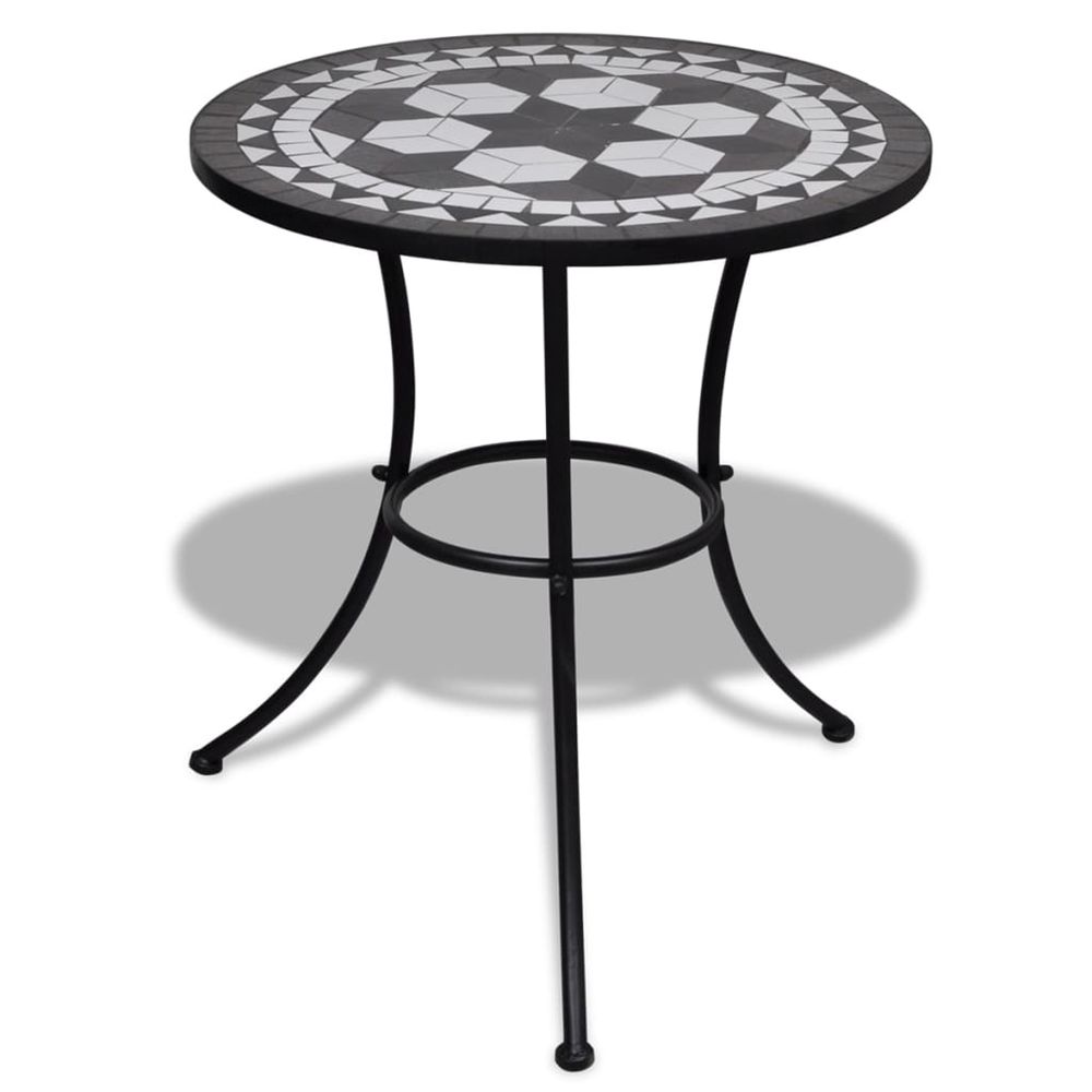 TABLE DE BISTRO NOIR ET BLANC-(869026)