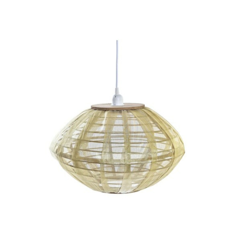 Suspension naturel doré marron bambou 50 w (42 x 42 x 26 cm)