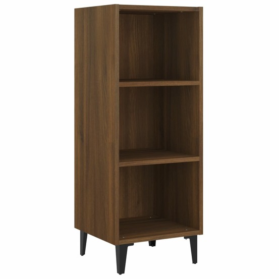 Buffet bahut commode armoire meuble de rangement organisateur cuisine salle de séjour salon 34,5 x 32,5 x 90 cm bois d'ingéni