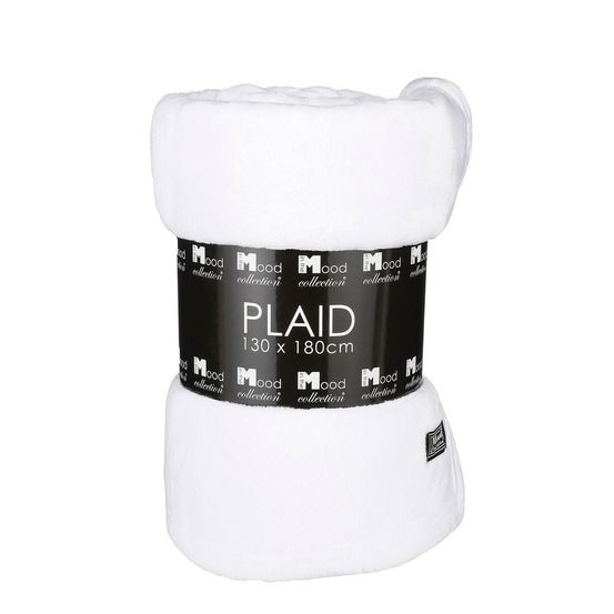 In the mood collection famke plaid en polaire - l180 x l130 cm - blanc cassé