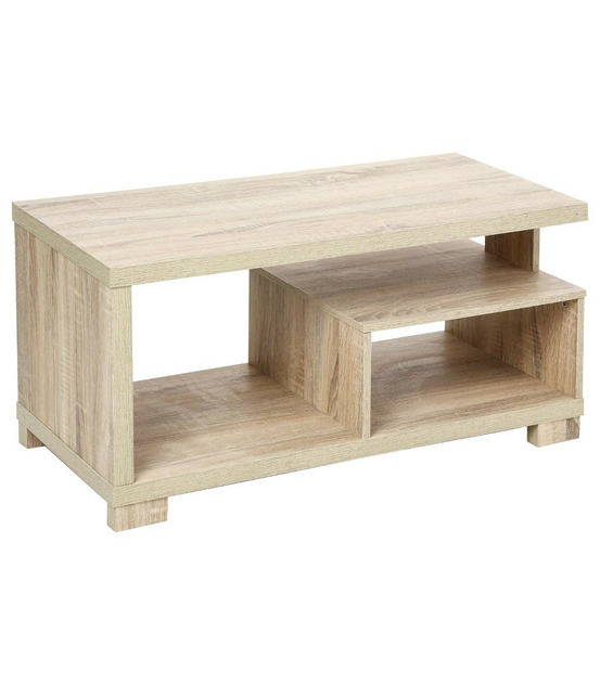 Table basse beige avec niches 80 x 40 x h 40 cm