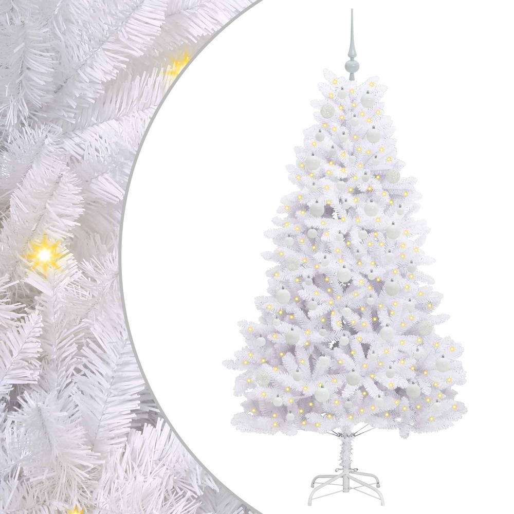 Sapin de noël artificiel à branches articulées blanc 180 cm