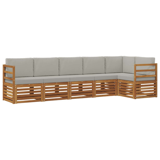 Ensemble de canapé d'angle 6 pcs gris naturel et clair